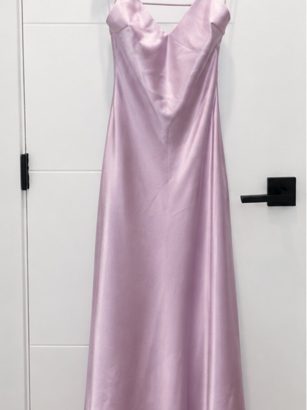 Zara Lilac Satin Strappy Open-Back Midi Slip Dress – XS